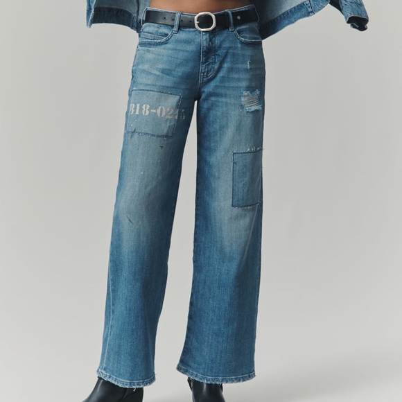 Pilcro Denim - Anthropologie Pilcro Distressed Blue Denim Jeans